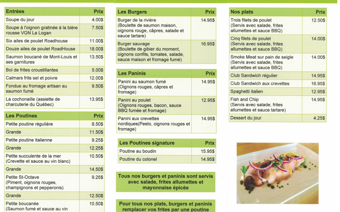 menu bisto